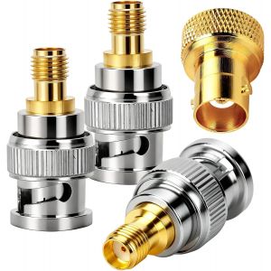 VornixorSarlshop-4pcs Kit Connexion Rapide Antenne Compatible avec GPS Alpha 100/200/200i & Astro 220/320/430, D&eacute;connexion Rapide Antenne Comprend 3 Adaptateur BNC M&acirc;le vers SMA Femelle 1 Connecteur - Neuf
