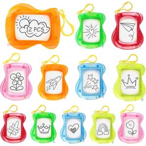 KALANKA-Lot de 12 tableaux à colorier magiques - Pour anniversaire d'enfant - Porte-clés - Cadeaux d'invités - Tombola - Tableau magique pour enfants - Neuf