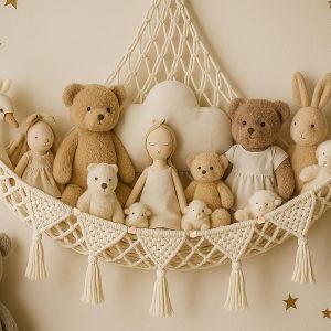 TIANYI-rangement pelucherange pelucherangement peluche chambre enfantrange doudoufilet peluche &agrave; suspendrefilet pelucherangement doudoufilet pour peluche - Neuf