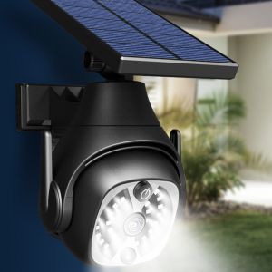 Lampe Solaire Ext&eacute;rieure &Agrave; D&eacute;tecteur De Mouvement - R&eacute;glable, R&eacute;sistante &Agrave; L'eau, 3 Modes D'&eacute;clairage, Ip65, 30 Led, Noire - Neuf