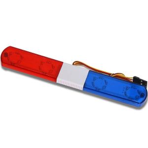 Lampe d'alarme flash LED voiture de police lumi&egrave;re brillante pour 1/10 RC D12, Traxs Axial voiture mise &agrave; niveau pi&egrave;ces, 145mm, rouge et bleu - Neuf