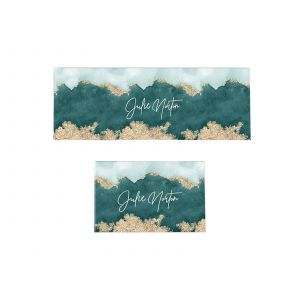 Lot de 2 tapis de sol antid&eacute;rapants verts pour cuisine et salle de bain, 40 x 60 cm et 40 x 120 cm - Neuf