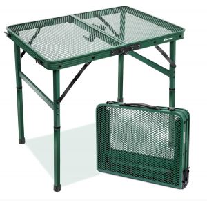 Ulteronixshop-Tavle Pliable Camping 60&times;40cm&iquest;Petite Table Camping Pliante pour Barbecue&iquest;2 R&eacute;glages de Hauteur&iquest;Table avec Grille M&eacute;tallique&iquest;Facile &agrave; Nettoy&iquest;pour Les Activit&eacute;s en Plein air Pique-Nique - Neuf