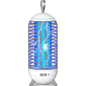 Lampe Anti Moustique, 3500V Anti Moustique Extérieur Solaire Électrique, Led 2-En-1 Lumière Uv Lampe Anti Moustique Intérieur, Usb Étanche Tueur D'Insectes Pour Bureau Cuisine Jardin Terrasse - Neuf