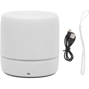 Haut-Parleur Bluetooth Portable, Haut-Parleur St&iquest;&iquest;r&iquest;&iquest;o Bluetooth 5.0, Mini Haut-Parleur St&iquest;&iquest;r&iquest;&iquest;o Clair et Riche avec Lumi&iquest;&iquest;res Color&iquest;&iquest;es pour L'ext&iquest;&iquest;rieur(Blanc) - Neuf