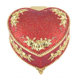Hjlian Boite De Rangement En Forme De Cour Sculptee Antique Pour L'artisanat, Cadeau Et Decoration Pour La Maison (Rouge) - Neuf
