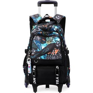 CHECARZHN--NO1-Sac À Dos Roulette Primaire Cartable Scolaire Enfant Fille Sac Roulette Trolley Bagage Cabine Cartable À Roulette Fille Garcon Scolaire - Neuf