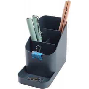Porte-stylos de Bureau-Organisateur Fabriqué en Corée pour Stylos,Crayons,Notes et Accessoires de Bureau (Bleu Prussien) - Neuf