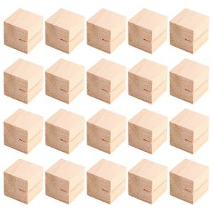 20Pcs Porte-carte de nom en bois Table en bois Numéro de supports Porte-cartes de lieu en bois massif pour étiquettes de nom - Neuf