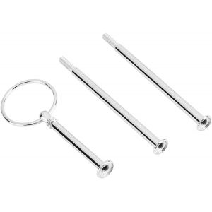 Support D'assiette &Agrave; G&acirc;teau &Agrave; Plusieurs Niveaux,Poign&eacute;e D'assiette &Agrave; G&acirc;teau Aux Fruits De F&ecirc;te (L'assiette N'est Pas Incluse) (3 Niveaux Rond Argent) - Neuf