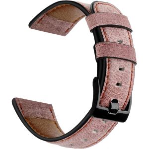 Kal-Bracelet En Cuir Pour 20mm 22mm, Cuir Boucle En Inoxydable Remplacement En R&eacute;glable Bracelets, Banda De Montre De Rechange Pour Femme/Homme - Rose - Neuf