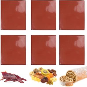 Ayuhr-Lot De 6 Plateaux À Séchoir En Silicone Antiadhésif Avec Carrés Pour Viande, Légumes, Fruits, Aliments, Tapis De Séchage - Neuf