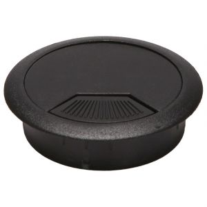 2 Pcs 50mm De Diamètre Bureau Fil Cordon Câble Oeillets Trou Couvercle Noir - Neuf