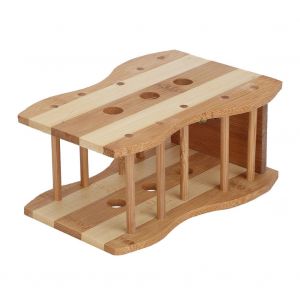 Hjlian Mangeoire Multifonctionnelle En Bois Pour Lapins, Ratelier A Foin, Recipient Pour Nourriture Pour Hamsters Et Chinchillas - Neuf