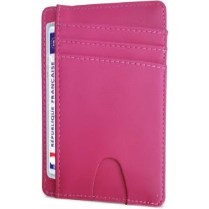 Porte Carte Identité Française, Cuir Veritable - Blocage Rfid, Portefeuille Carte Bancaire Anti Piratage, Anti Fraude | Élégant Et Minimaliste (Noir) (S) - Neuf