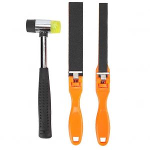 3pcs Papier de verre R&egrave;gle Papier de verre Tige polie Double Face Marteau Bijoux Outils de polissage - Neuf