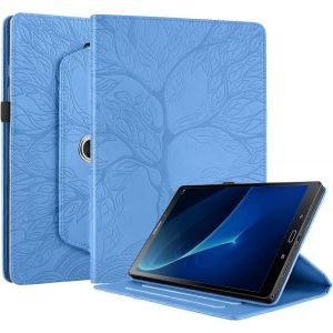 Kalws-Coque Pour Samsung Galaxy Tab A6 2016 10.1 Support Rotatif À 360 Degrés Étui Samsung Tab A 10.1 2016 Pu Cuir Housse De Protection Avec Porte-Crayons Galaxy Tab A6 Sm-T580/Sm-T585 Bleu - Neuf