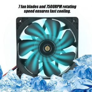 Ventilateur Pour Antminer S9,Dc 12V 5.0A 7500Rpm Ventilateur De Refroidissement À 4 Broches Pour Antminer S7,7 Pales Double Roulement À Billes De Haute Précision Ventilateur Silencieux - Neuf