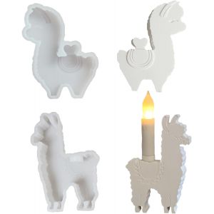 Kalanka-Lot De 2 Moules En Silicone Pour Alpaga 3d - Moule &Agrave; Bougie En Silicone - Moule En Silicone - Moule En Alpaga - Moule En Silicone Pour Couler L'alpaga - Moule &Agrave; Bougie Diy - Moule &Agrave; Bougie En-Kalanka - Neuf