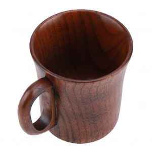Hjlian Tasse Portable En Bois Naturel Avec Poignee, Tasse A The En Bois, Tasse A Cafe, Biere, Jus De Fruits - Neuf