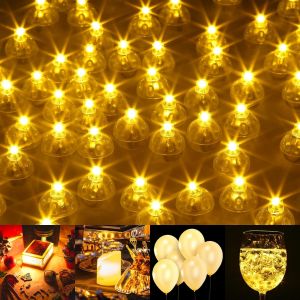 Ballons Lumineux À Led, 500 Mini Ballons Ronds À Led, Étanches, Mini Ampoules Pour Lanternes En Papier, Décorations De Fête D'anniversaire Et De Mariage, Dorés - Neuf