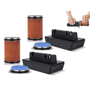 Aff&ucirc;teur De Couteaux &Agrave; Rouleau 2 En 1 Avec Base Magn&eacute;tique Inclin&eacute;e Pour Couteaux De Cuisine - Neuf