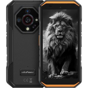 Telephone Portable Incassable Ulefone Armor X32 Pro 5G, 16Go+256Go/SD-2TB Android 14 5500mAh Smartphone Camera 64MP+16MP+25MP, Flashlight/3-Slots/5,65""/Octagon Dome-Inspired Design/GPS/OTG/NFC Orange - Neuf