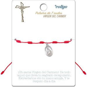 Eryi-Bracelet 7 N?Uds Rouges Avec Sainte Ou Vierge En Acier Inoxydable - Amulettes De La Chance Et Protection - Bracelet Mauvais ?Il Pour Les Couples Et L'amitié - Bijoux Réglable En Fil Rouge - Neuf