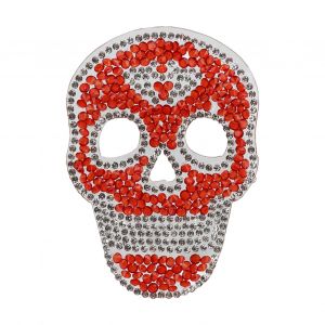 Patchs Thermocollants A Motif Tete De Mort Rouge, A Faire Soi-Meme, A Coudre Ou A Decorer Avec Des Strass, Pour Chapeaux Et Sacs - Neuf