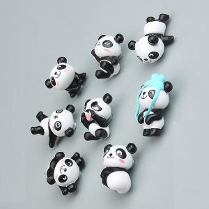 8 pcs panda animal aimant,Zoneyan panda aimant,aimant de r&eacute;frig&eacute;rateur animal,aimant animal cr&eacute;atif,aimant de r&eacute;frig&eacute;rateur panda,aimant animal (al&eacute;atoire Panda) - Neuf
