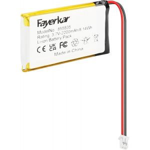 Batterie Li-ion 3,7 V 2200 mAh pour casque de jeu sans fil Artemis Spectrum Logitech G933, G533, G935, G933S, G533S, compatible avec 533-000132 - Neuf