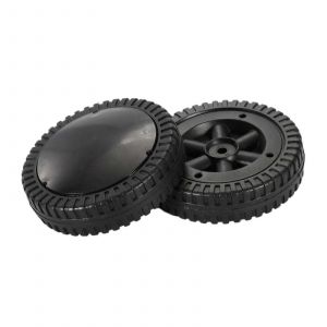 Paquet de 2 roues de barbecue Smooth Rolling Black 6 pouces Pneus pour barbecues - Neuf