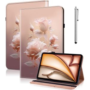 Kal-Coque Pour Lenovo Tab M10 (Tb-X605f/Tb-X605l) 10.1 Pouces/Tab P10 (Tb-X505f/Tb-X507f) Étui Avec Stylet,Étui Housse De Protection Ultra Fin En Cuir Pu Avec Fonction Support -Cerceau D'or - Neuf