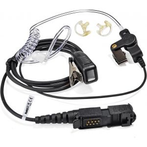 Oreillette pour talkie-walkie avec micro PTT, casque de s&eacute;curit&eacute; avec tube acoustique cach&eacute; pour Motorola DP2400 DP3441e DP3661 XPR3300e XPR3500 XiR P6600 Kit de surveillance radio 2 voies - Neuf