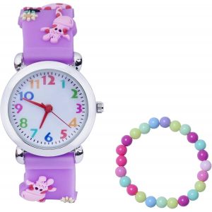 Kalanka-Montre Pour Enfants Garçon Fille - Mouvement À Quartz Montre Bracelet En Silicone Pour Filles Et Garçons De 3 Ans À 10 Ans - Neuf