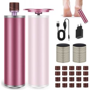 Checarzhn--No1-Râpe Électrique Pour Callosités Avec 60 Ponceuses À Cuticules Et 20 Ponceuses À Ongles, Vitesse Réglable, Appareil De Pédicure Pour Les Peaux Mortes Et Dures, 2 En 1 Pour Le Soin Des P - Neuf