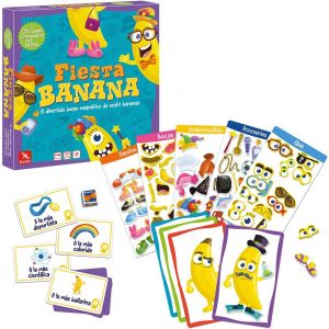 PLAY--Fête Banane|Jeux De Société Pour Enfants De 4 Ans Ou Plus|Jeux Éducatifs Pour Enfants De 4 Ans Ou Plus|Jeu Magnétique 84 Pièces Magnétiques|Jeu De Société - Neuf