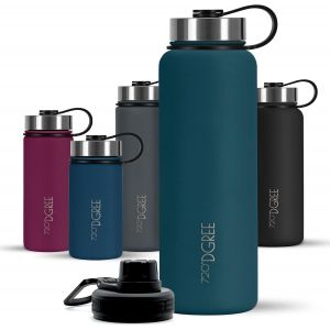 Bouteille Isotherme ""Nolimit"" - 410ml, 530ml, 710ml, 950ml, 1200ml | Gourde En Acier Inoxydable D'eau, Th&eacute;, Caf&eacute;, Jus, Boisson Chaud Ou Froid | Premium De Isol&eacute;e Sous Vide +Sport-Couvercle - Neuf