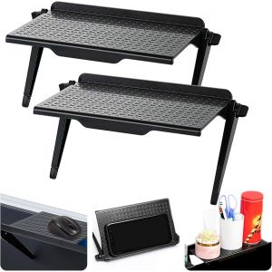 2 Pièces Étagère Supérieure TV, Étagère Supérieure de l'Écran, Étagère Supérieure de Télévision,pour Decodeur, Écran Rack (Noir).[S596] - Neuf