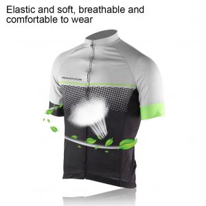 Maillot De Cyclisme En Tissu Maille, Respirant Et A Sechage Rapide, Vetement Moulant A Manches Courtes (#05, 3xl) - Neuf