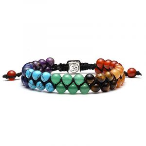 Bracelet De Perles Chakra, 7 Chakras, Cristaux De Guérison, Yoga, Méditation, Relaxation, Anxiété, Pour Femmes Et Hommes - Neuf