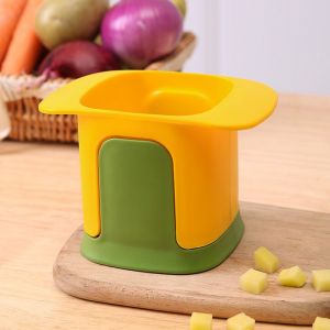 Coupe-Frites Jaune-Vert, Coupe-Légumes Manuel, Coupe-Légumes Avec Grilles De Coupe, Coupe-Légumes Facile À Nettoyer Pour La Cuisine - Neuf