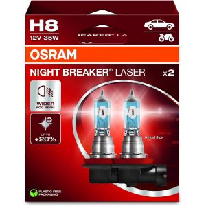 Night Breaker Laser H7, 150% De Luminosit&eacute; En Plus, Lampe Phare Halog&egrave;ne, 64210nl-2hb, 12v, Bo&icirc;te Pliante Suspendue (2 Lampes), White - Neuf