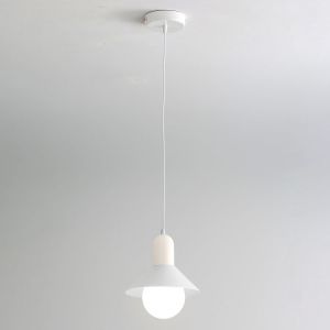 Lustre Suspension E27 Suspension Luminaire Moderne Lustre Design Scandinave Minimaliste Plafonnier E27 Lampe Suspension Pour Chambre Salle À Manger Cuisine(Blanc/Crème) - Neuf