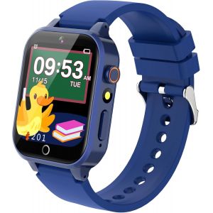 Montre Intelligente Enfants 26 Jeux, Montre Connect&eacute;e Enfant Garcon Fille HD Cam&eacute;ra Musique MP3 Lecteur Vid&eacute;o Podom&egrave;tre Contr&ocirc;le Parental R&eacute;veil, Montre Enfant Cadeaux pour Filles et Gar&ccedil;ons 3-12 Ys - Neuf