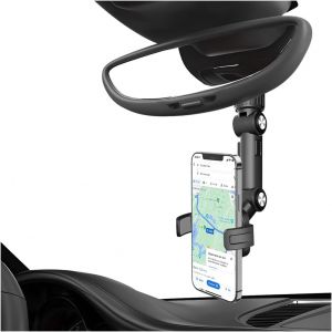 LORANKA-Support T&eacute;l&eacute;phone Voiture, Porte-Supports Supports De Miroir R&eacute;troviseur pour Voiture pour T&eacute;l&eacute;phone Portable, 360 &deg;Flexible Support T&eacute;l&eacute;phone De Voiture R&eacute;tractable Multifonctionnel Rotatif - Neuf