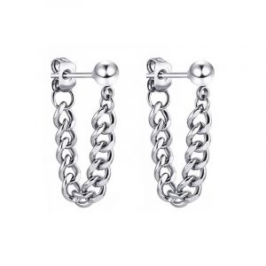 Style 34 - Boucles D'oreilles Créoles Unisexes Pour Hommes/Femmes,1 Paire,Pendentif Croix En Acier Inoxydable,Long Pampille,Punk Gothique,Bijoux,Meilleurs Cadeaux,Nouvelle Collection - Neuf