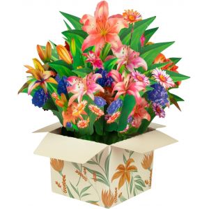 Cartes pop-up en papier - Bouquet de fleurs - Carte de v?ux pop-up 3D - Carte d'anniversaire pour maman - Carte d'anniversaire de remerciement pour femme - Enveloppe incluse - Lilas - Neuf