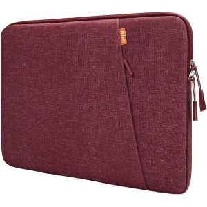 Housse Ordinateur Portable Pour 13-14 Pouces Macbook Air/Pro (M4/M3/M2/M1) 2021-2025, 13-13,6 Pouces Notebook, Étanche Antichoc Pochette Sacoche Avec Poche (Rouge) - Neuf