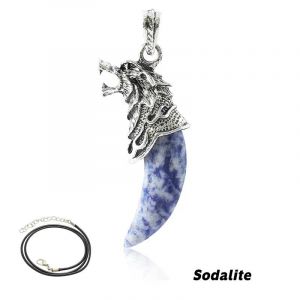 Goth Multicouche Vintage Dent De Loup Pendentif Collier Femmes Mode Bijoux Colliers Avec Corde &iquest; Phim&iquest;&iquest;&iquest; &iquest;&iquest;--Sodalite - Neuf